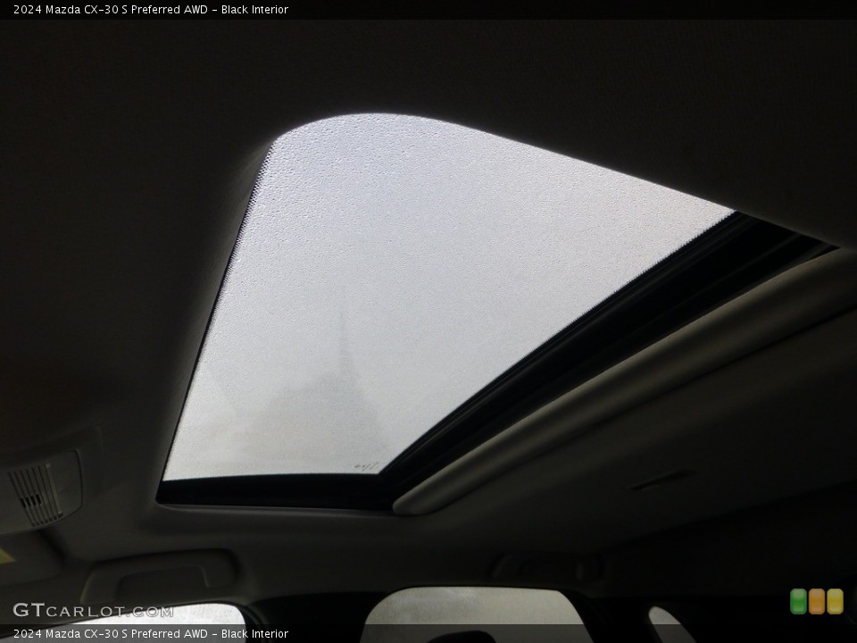 Black Interior Sunroof for the 2024 Mazda CX-30 S Preferred AWD #146699625