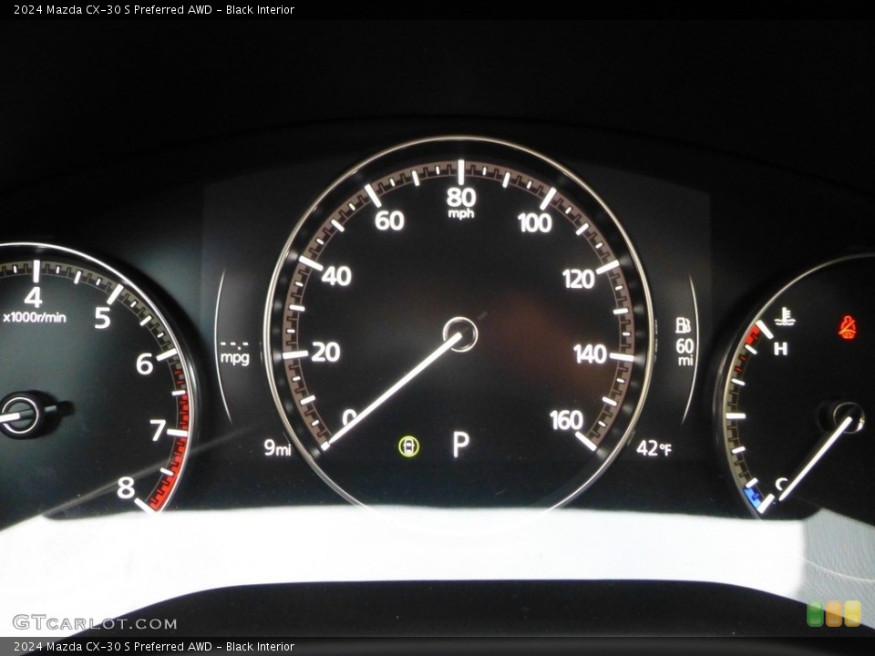 Black Interior Gauges for the 2024 Mazda CX-30 S Preferred AWD #146699661
