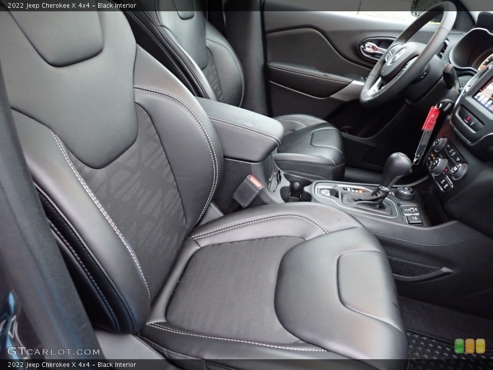 Black Interior Front Seat for the 2022 Jeep Cherokee X 4x4 #146701945