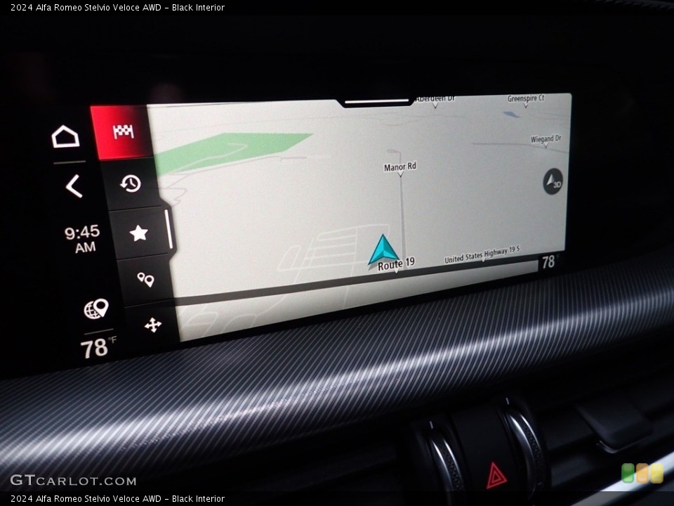 Black Interior Navigation for the 2024 Alfa Romeo Stelvio Veloce AWD #146702434