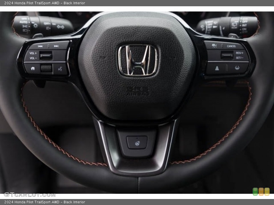 Black Interior Steering Wheel for the 2024 Honda Pilot TrailSport AWD #146702650