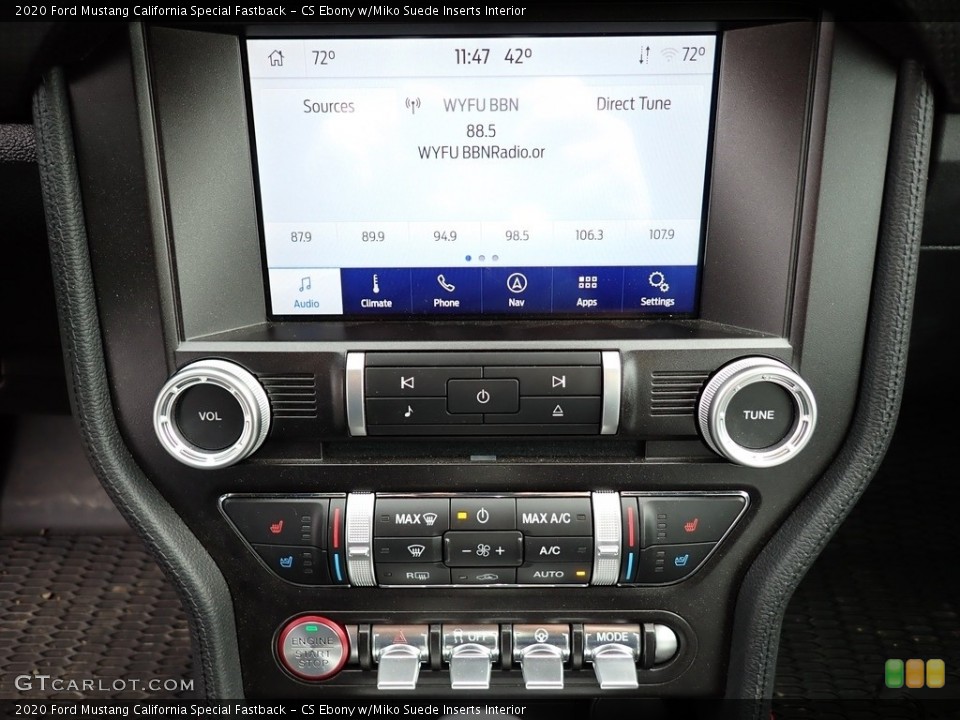 CS Ebony w/Miko Suede Inserts Interior Controls for the 2020 Ford Mustang California Special Fastback #146702917