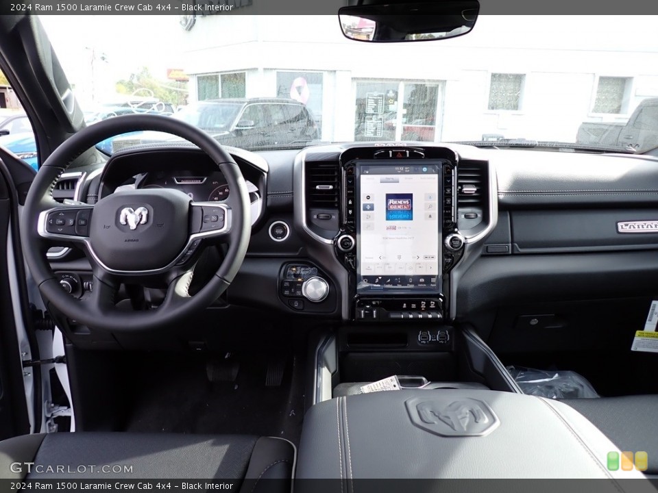 Black Interior Dashboard for the 2024 Ram 1500 Laramie Crew Cab 4x4 #146703742