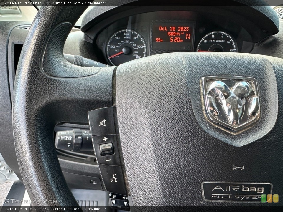 Gray Interior Steering Wheel for the 2014 Ram ProMaster 2500 Cargo High Roof #146703753