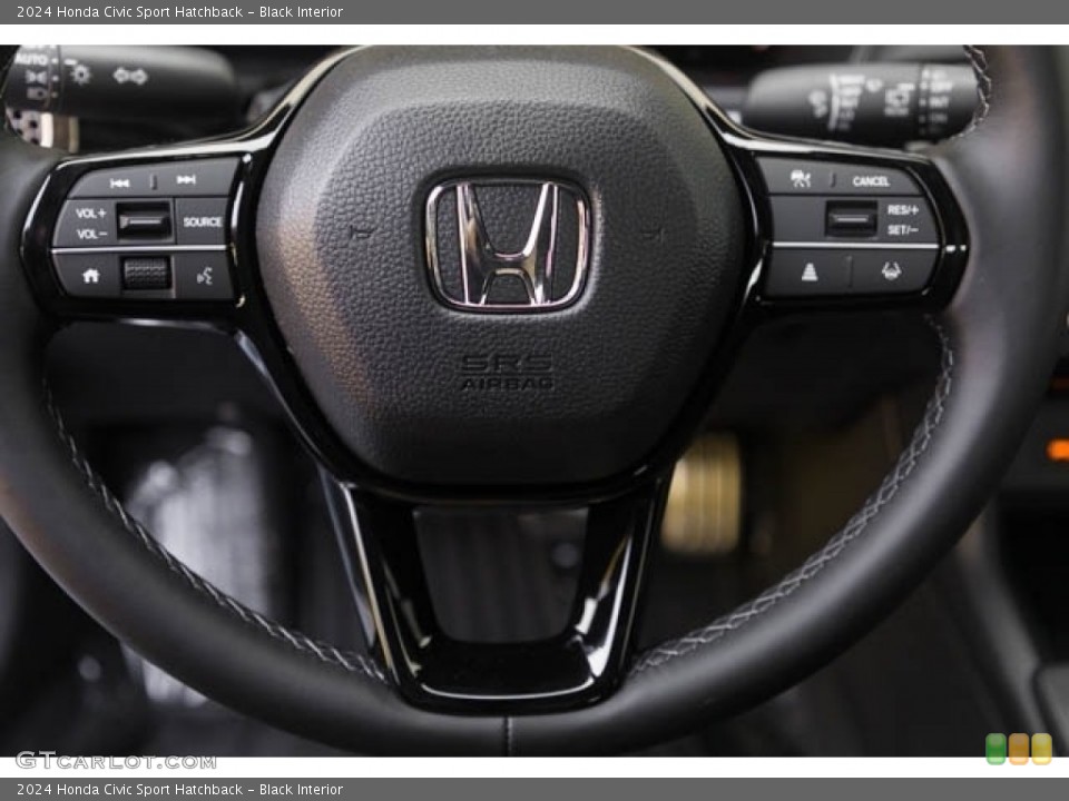 Black Interior Steering Wheel for the 2024 Honda Civic Sport Hatchback #146704336