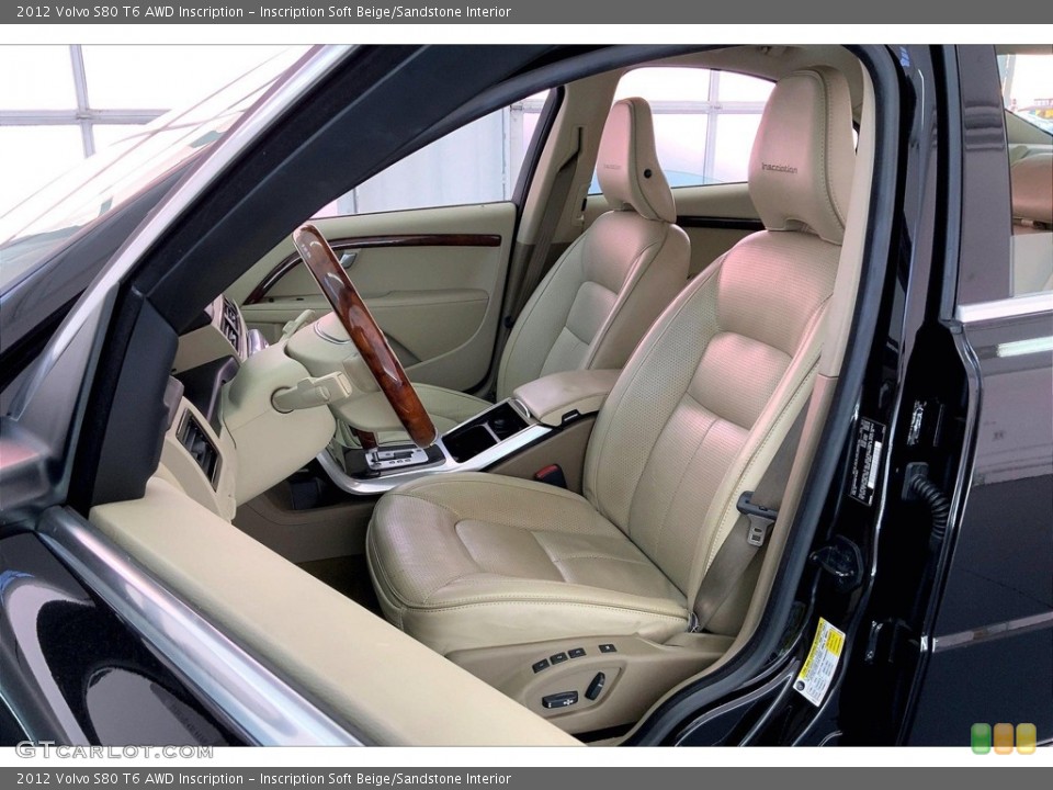 Inscription Soft Beige/Sandstone Interior Front Seat for the 2012 Volvo S80 T6 AWD Inscription #146704934