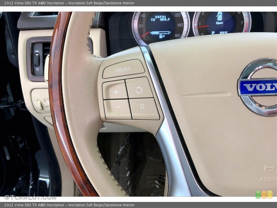 Inscription Soft Beige/Sandstone Interior Steering Wheel for the 2012 Volvo S80 T6 AWD Inscription #146704979