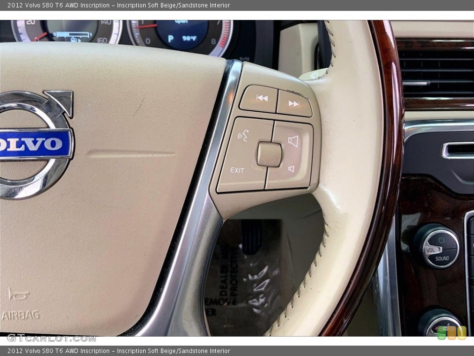 Inscription Soft Beige/Sandstone Interior Steering Wheel for the 2012 Volvo S80 T6 AWD Inscription #146704994