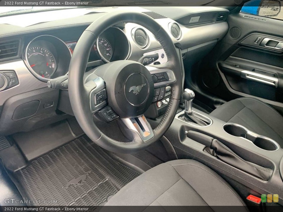 Ebony Interior Front Seat for the 2022 Ford Mustang GT Fastback #146705195