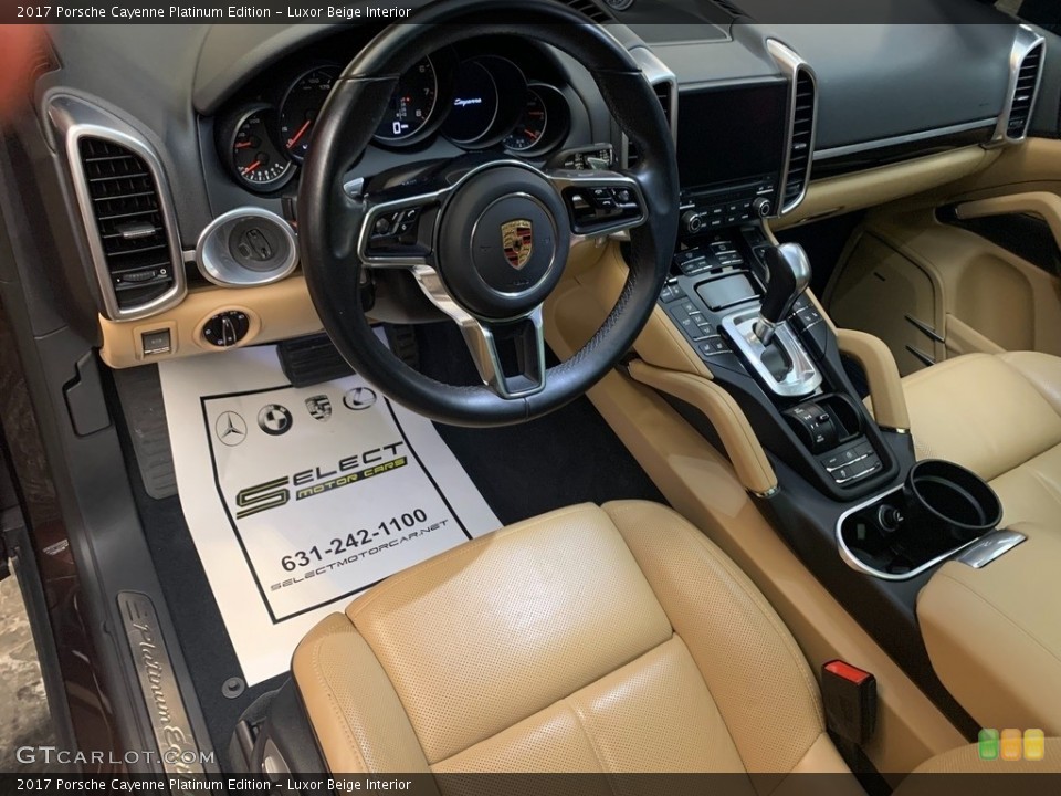 Luxor Beige Interior Front Seat for the 2017 Porsche Cayenne Platinum Edition #146705574