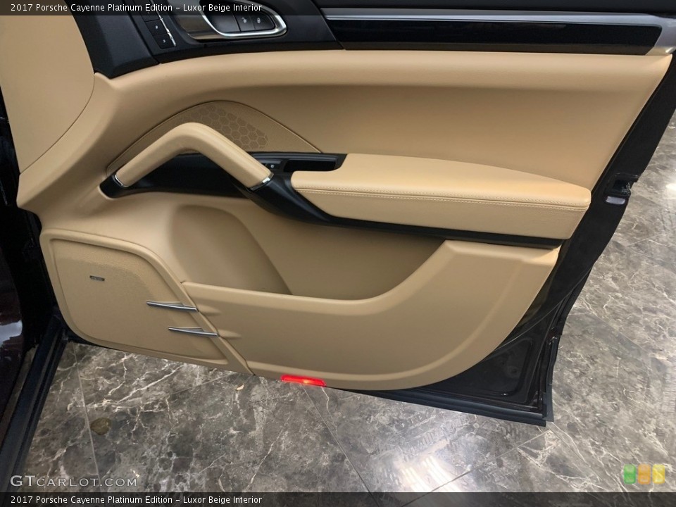 Luxor Beige Interior Door Panel for the 2017 Porsche Cayenne Platinum Edition #146705664