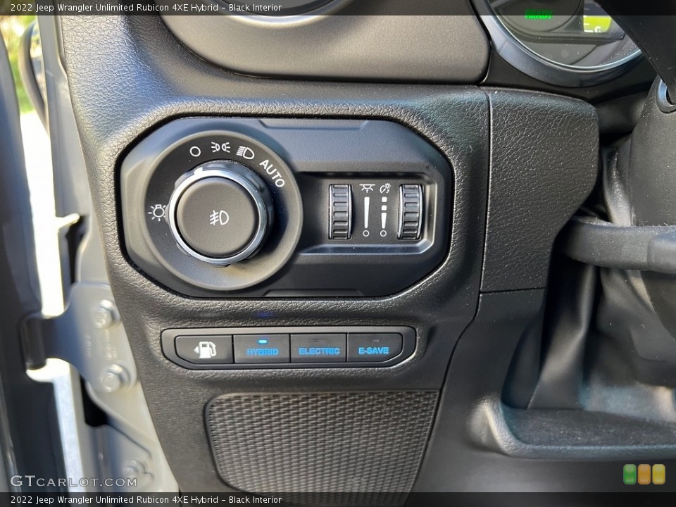 Black Interior Controls for the 2022 Jeep Wrangler Unlimited Rubicon 4XE Hybrid #146705802