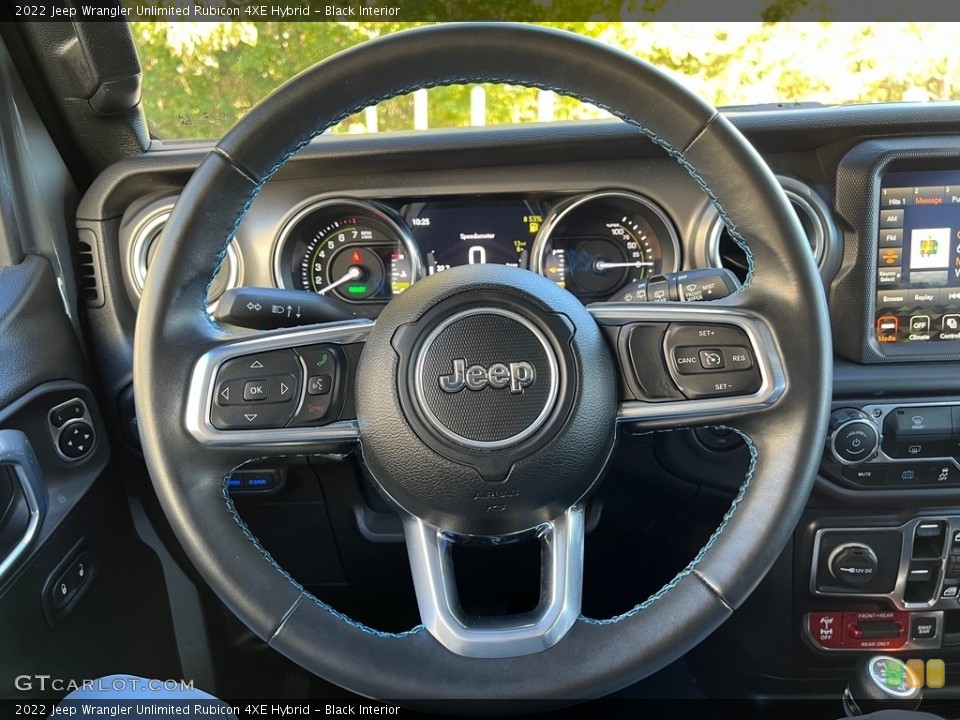 Black Interior Steering Wheel for the 2022 Jeep Wrangler Unlimited Rubicon 4XE Hybrid #146705817