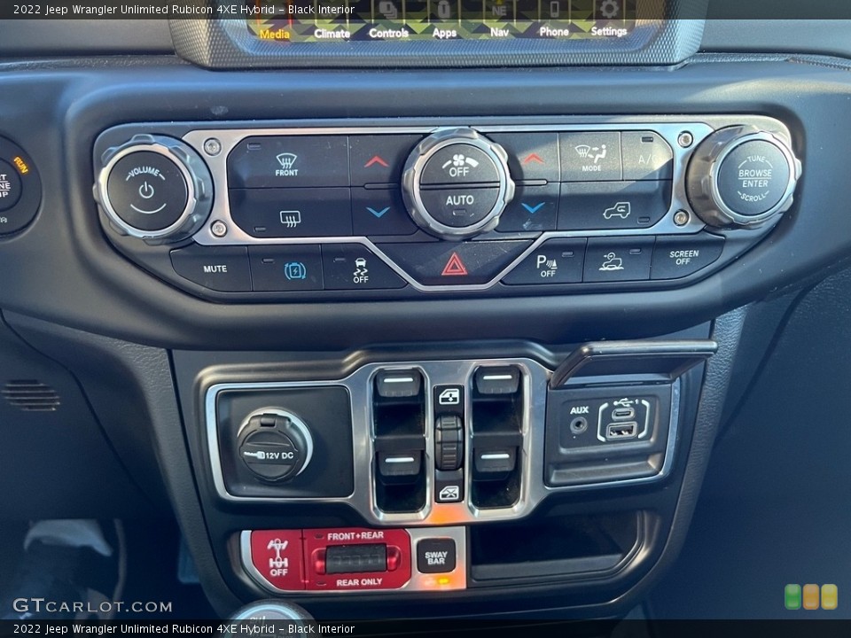 Black Interior Controls for the 2022 Jeep Wrangler Unlimited Rubicon 4XE Hybrid #146705898