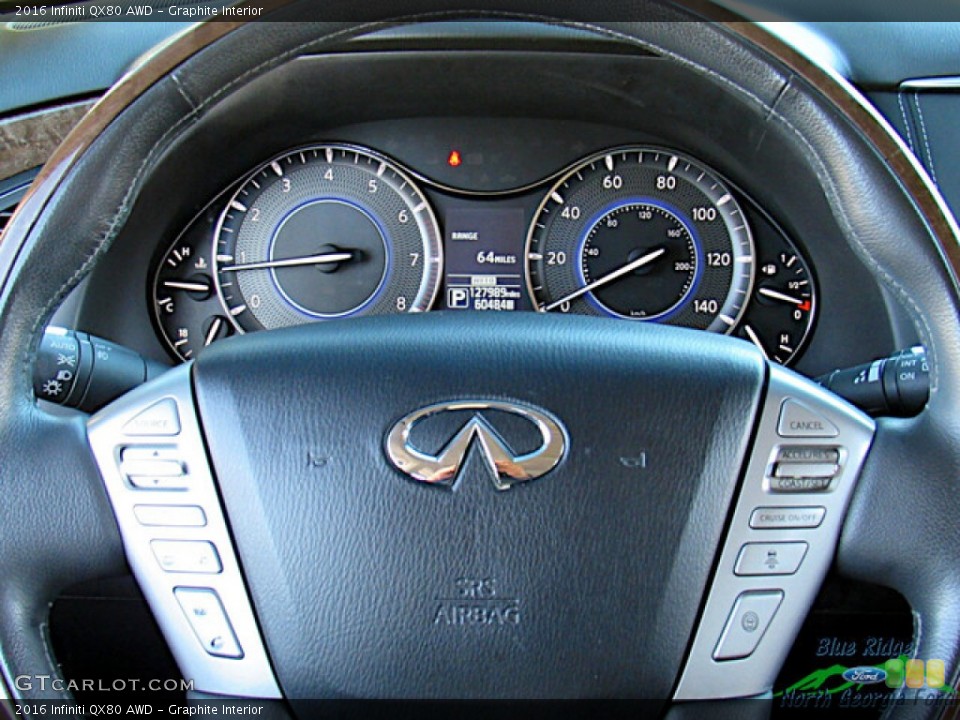 Graphite Interior Steering Wheel for the 2016 Infiniti QX80 AWD #146705985
