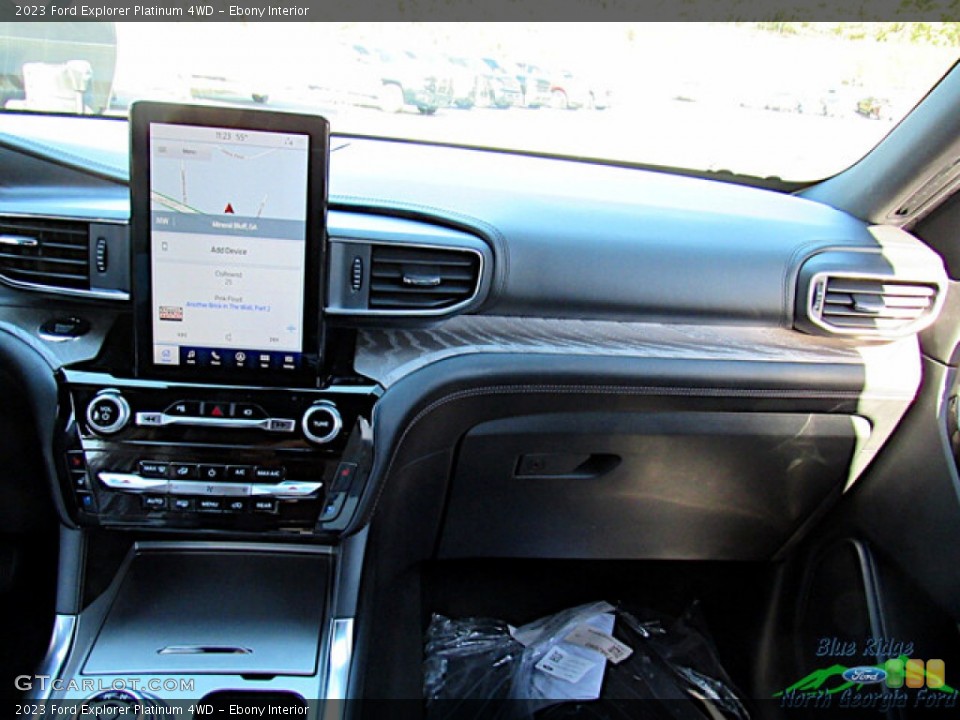 Ebony Interior Dashboard for the 2023 Ford Explorer Platinum 4WD #146706009