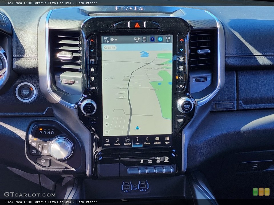 Black Interior Navigation for the 2024 Ram 1500 Laramie Crew Cab 4x4 #146706969