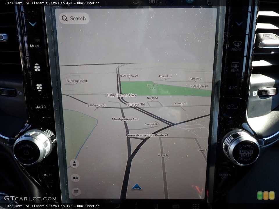 Black Interior Navigation for the 2024 Ram 1500 Laramie Crew Cab 4x4 #146707380