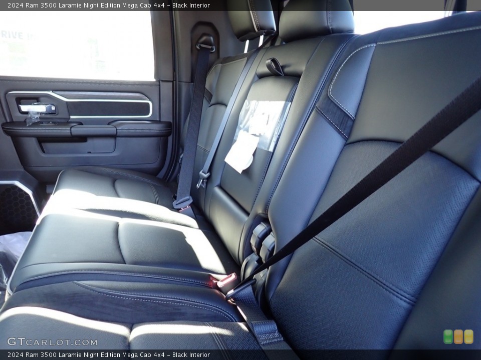 Black Interior Rear Seat for the 2024 Ram 3500 Laramie Night Edition Mega Cab 4x4 #146707776