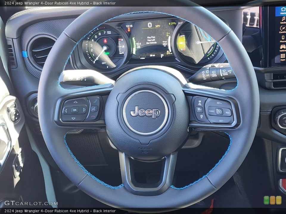 Black Interior Steering Wheel for the 2024 Jeep Wrangler 4-Door Rubicon 4xe Hybrid #146707896