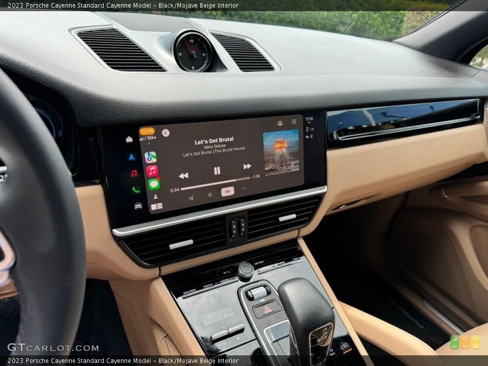 Black/Mojave Beige Interior Controls for the 2023 Porsche Cayenne  #146708871