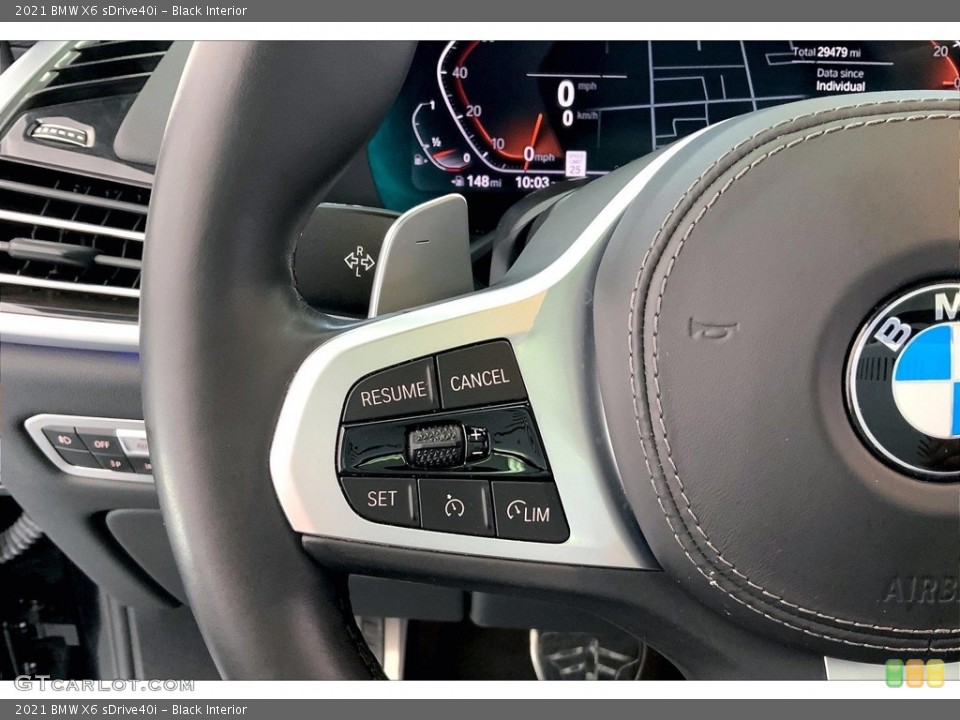 Black Interior Steering Wheel for the 2021 BMW X6 sDrive40i #146709744