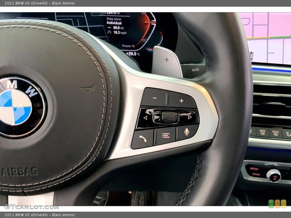 Black Interior Steering Wheel for the 2021 BMW X6 sDrive40i #146709756