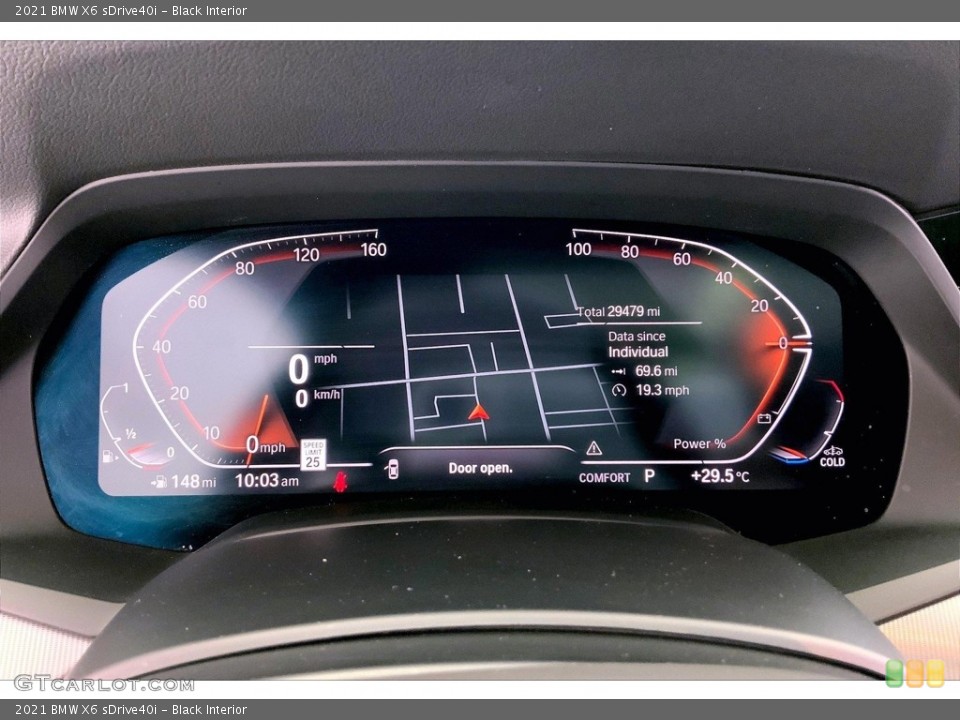 Black Interior Gauges for the 2021 BMW X6 sDrive40i #146709765