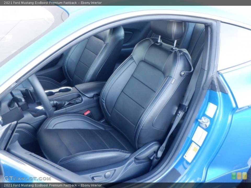 Ebony Interior Front Seat for the 2021 Ford Mustang EcoBoost Premium Fastback #146709993