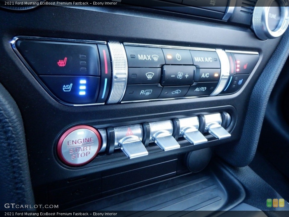 Ebony Interior Controls for the 2021 Ford Mustang EcoBoost Premium Fastback #146710041