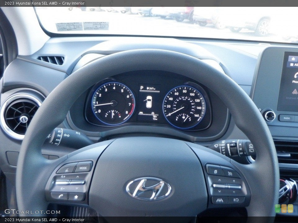 Gray Interior Steering Wheel for the 2023 Hyundai Kona SEL AWD #146710873