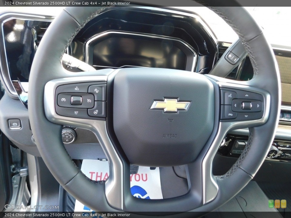 Jet Black Interior Steering Wheel for the 2024 Chevrolet Silverado 2500HD LT Crew Cab 4x4 #146710990