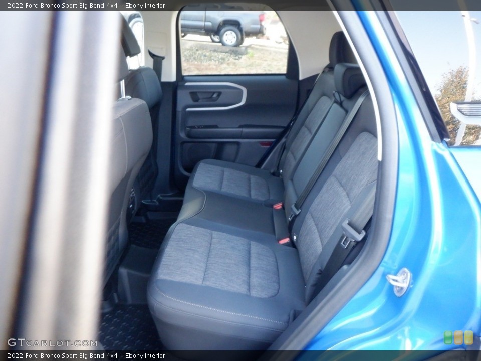 Ebony Interior Rear Seat for the 2022 Ford Bronco Sport Big Bend 4x4 #146711071