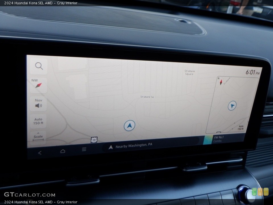 Gray Interior Navigation for the 2024 Hyundai Kona SEL AWD #146711440
