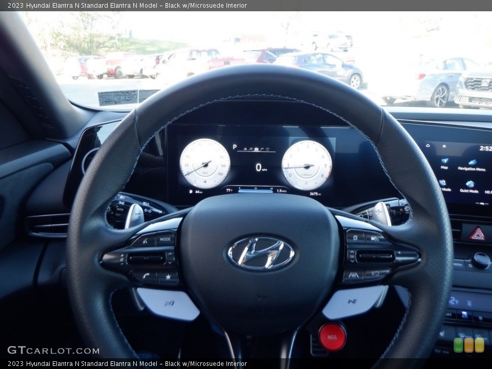 Black w/Microsuede Interior Steering Wheel for the 2023 Hyundai Elantra N  #146711770