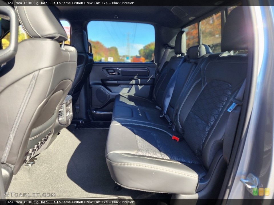 Black Interior Rear Seat for the 2024 Ram 1500 Big Horn Built To Serve Edition Crew Cab 4x4 #146712589