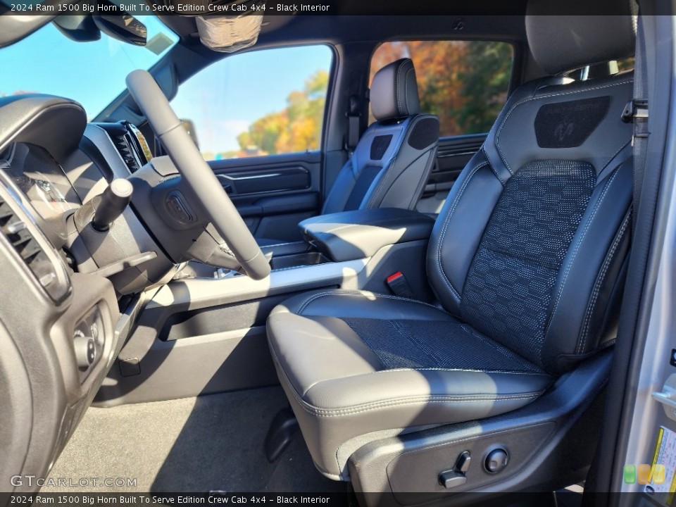 Black Interior Front Seat for the 2024 Ram 1500 Big Horn Built To Serve Edition Crew Cab 4x4 #146712709