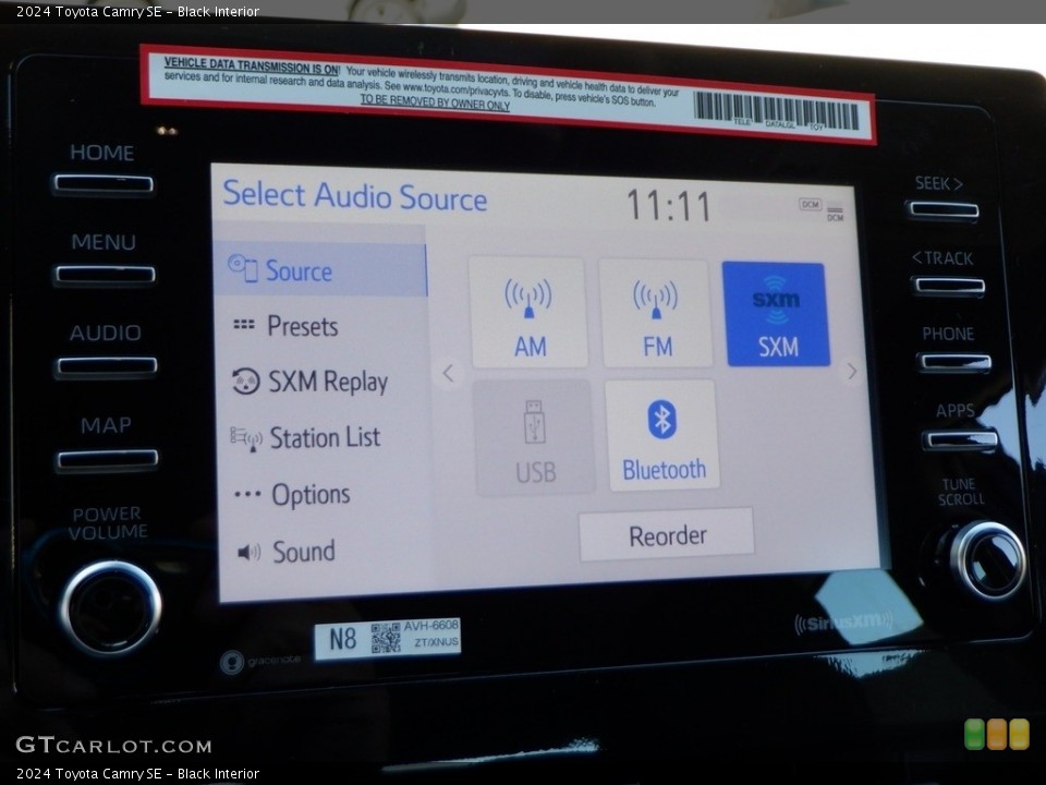 Black Interior Audio System for the 2024 Toyota Camry SE #146712732