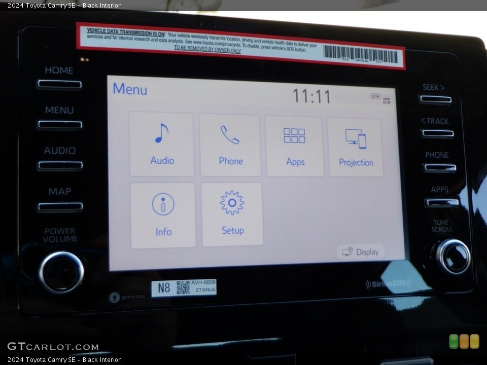 Black Interior Controls for the 2024 Toyota Camry SE #146712751