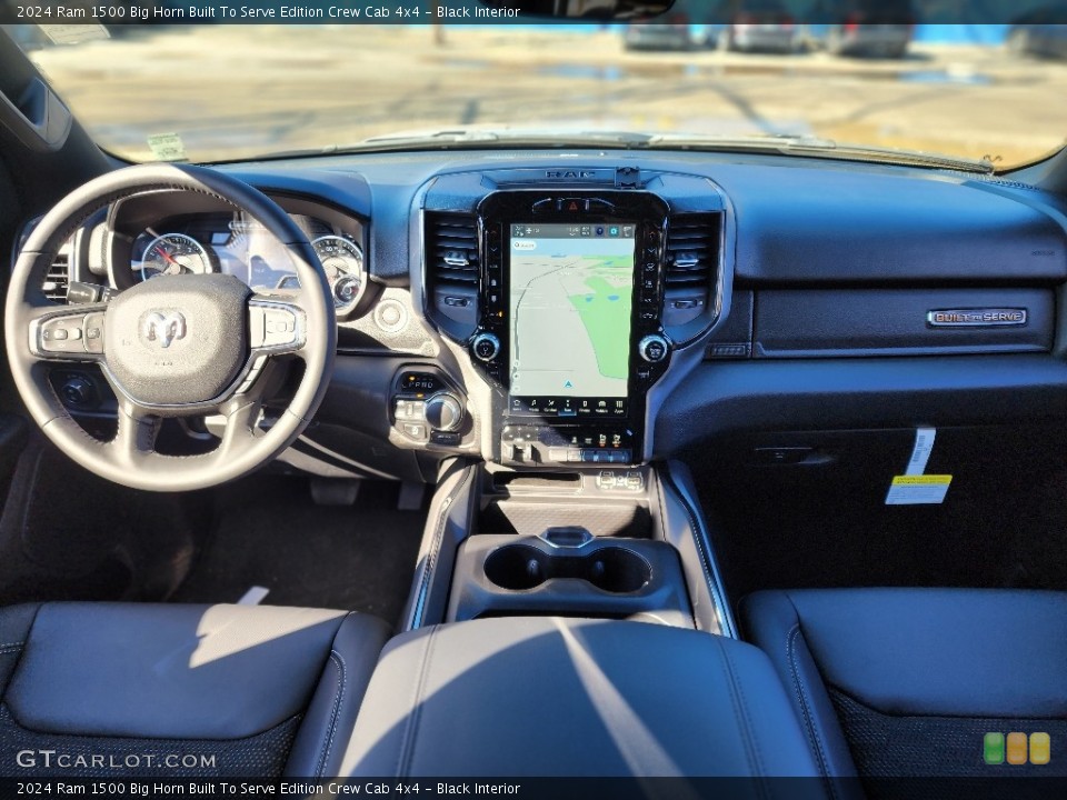Black Interior Dashboard for the 2024 Ram 1500 Big Horn Built To Serve Edition Crew Cab 4x4 #146712886