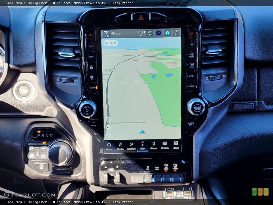 Black Interior Navigation for the 2024 Ram 1500 Big Horn Built To Serve Edition Crew Cab 4x4 #146712967
