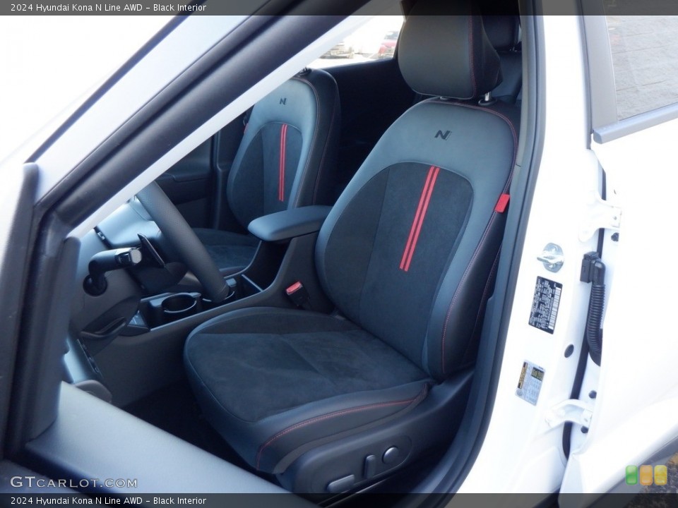 Black Interior Front Seat for the 2024 Hyundai Kona N Line AWD #146713228