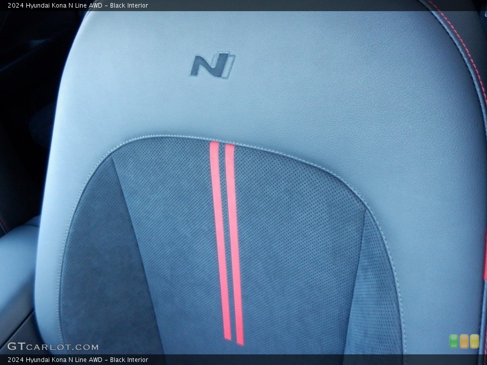 Black Interior Front Seat for the 2024 Hyundai Kona N Line AWD #146713309
