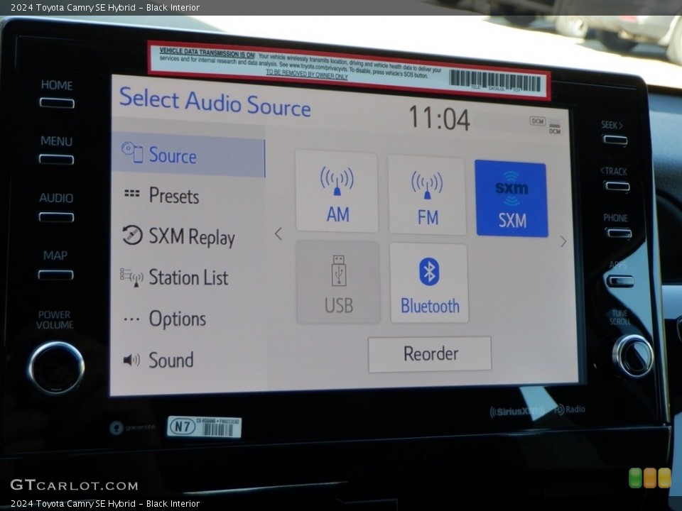 Black Interior Audio System for the 2024 Toyota Camry SE Hybrid #146713468