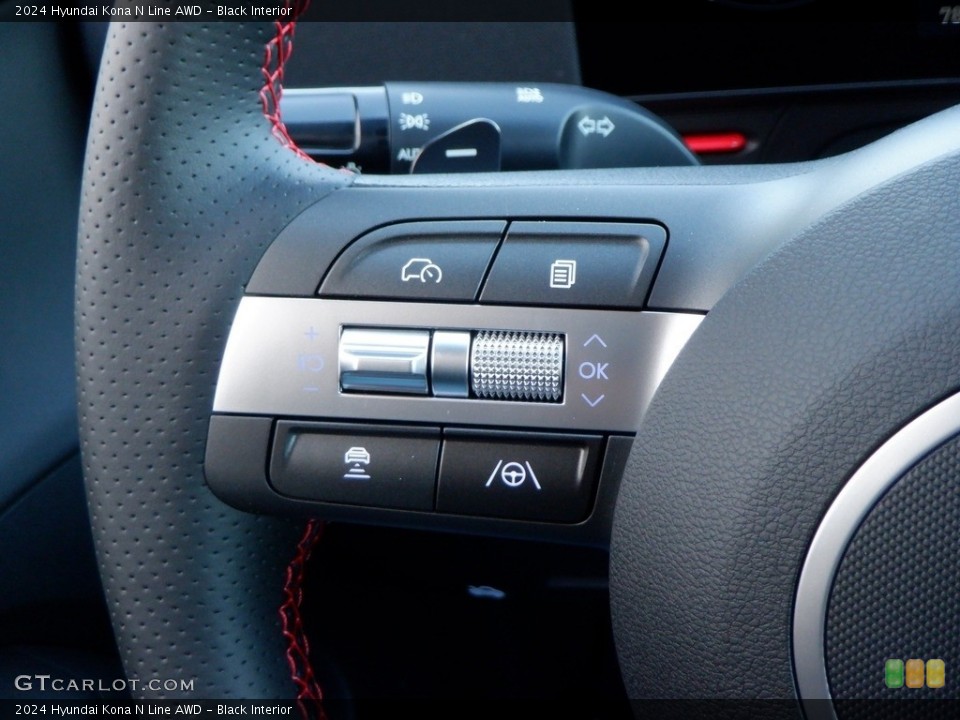 Black Interior Steering Wheel for the 2024 Hyundai Kona N Line AWD #146713495
