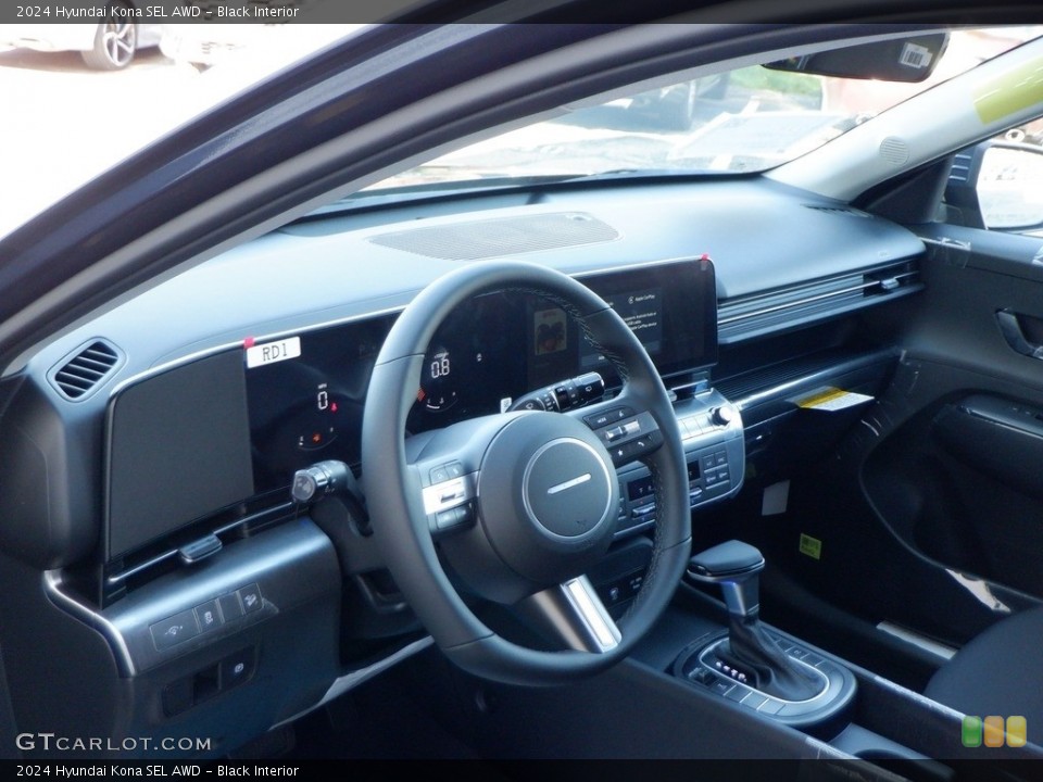 Black Interior Dashboard for the 2024 Hyundai Kona SEL AWD #146713864