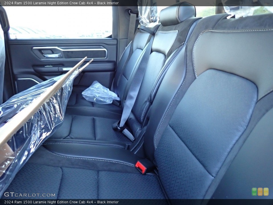 Black Interior Rear Seat for the 2024 Ram 1500 Laramie Night Edition Crew Cab 4x4 #146713969