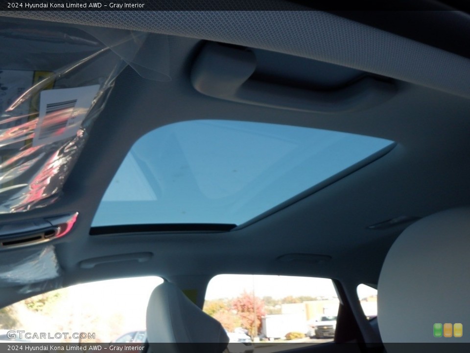Gray Interior Sunroof for the 2024 Hyundai Kona Limited AWD #146715507