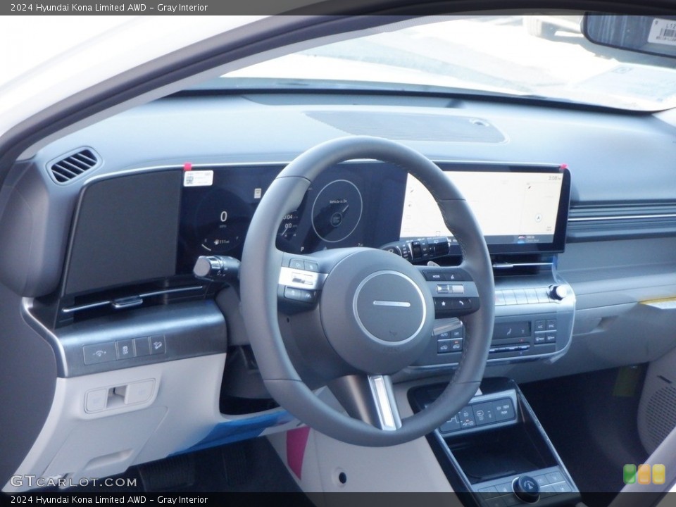 Gray Interior Dashboard for the 2024 Hyundai Kona Limited AWD #146715664