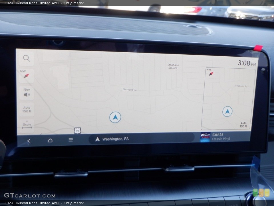Gray Interior Navigation for the 2024 Hyundai Kona Limited AWD #146715675